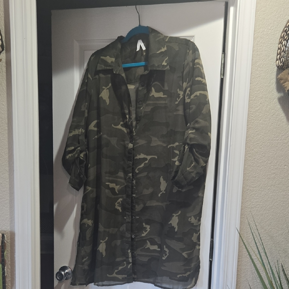 Live 4 Truth Green Camouflage Shirt Dress